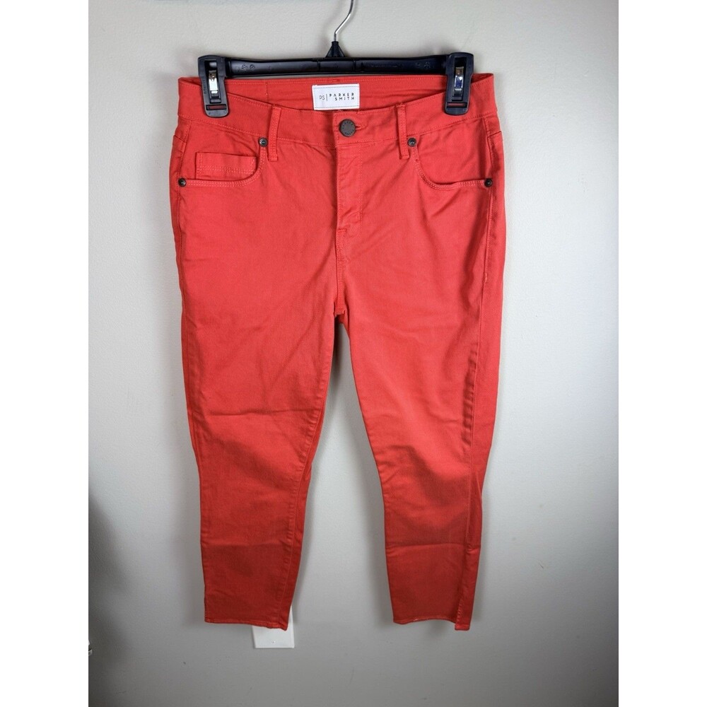 Parker Smith Jeans Womens 26 Red Skinny Stretch Denim Pants Casual Classic
